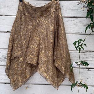 Gold Shimmer Handkerchief Skirt, Small